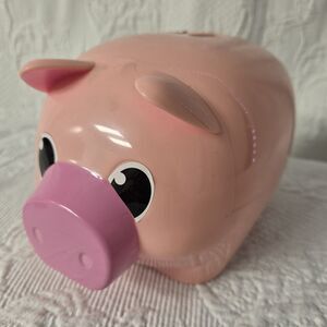 Vintage Schylling Toys Pink Piggy Bank With Counter Cute Kiddy Bank